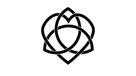 celtic knot heart love endless vector on white backgroundのイラスト素材