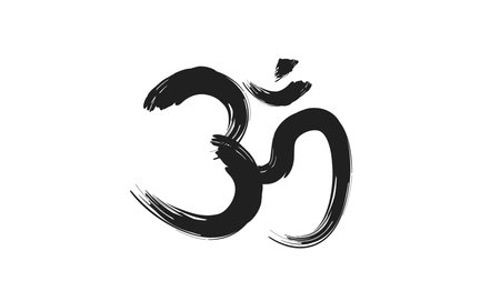 series of ohm symbol paintbrush style isolated on white background.のイラスト素材