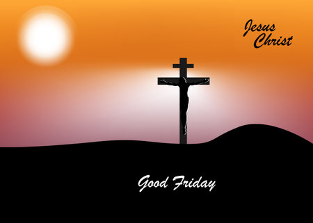 good friday christian vector for background communion logo icon template decorationのイラスト素材