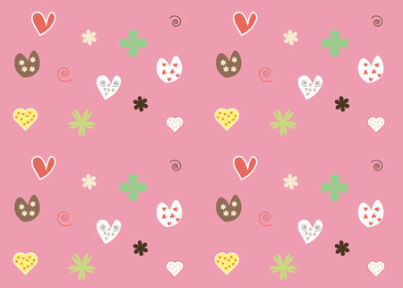 valentine seamless pattern vector for background wallpaper decoration festival anniversaryのイラスト素材