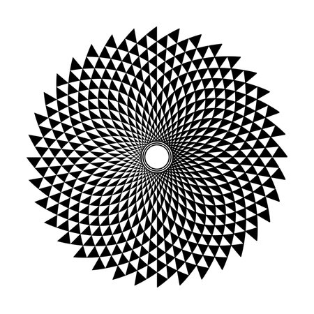 abstract circular geometric pattern background isolated on white background. vector illustration.のイラスト素材