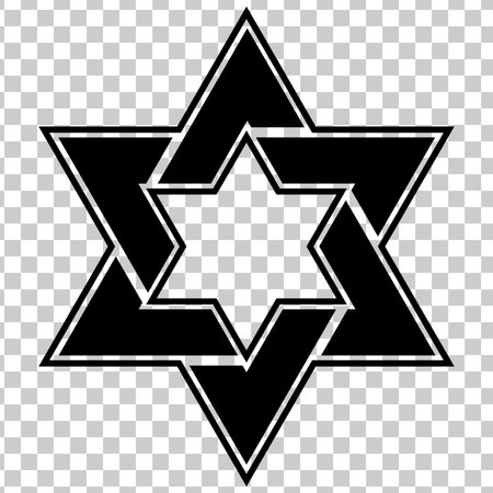 seal of solomon star of david for icon symbol logo design. vector illustrationのイラスト素材