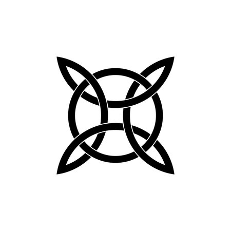 set of celtic knot georgian style isolated on white background. vector illustration.のイラスト素材