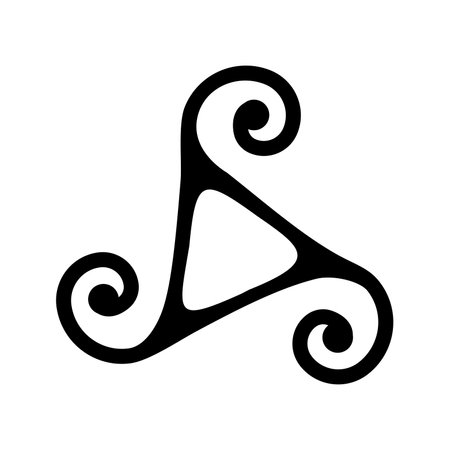 set of triskelion celtic symbol isolated on white background.  vector illustration.のイラスト素材