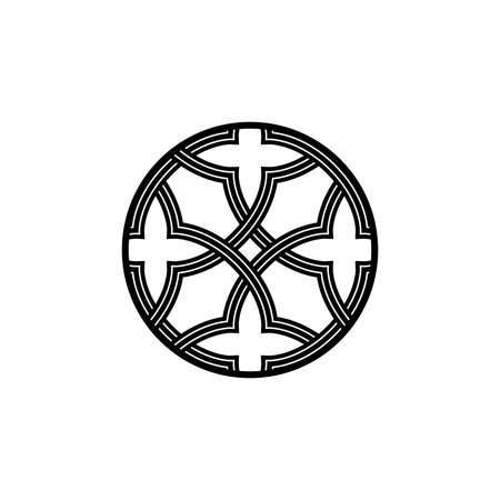 celtic knot georgian style isolated on white background. vector illustration.のイラスト素材