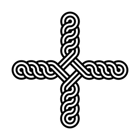 celtic knot isolated on white background for icon logo. vector illustration.のイラスト素材
