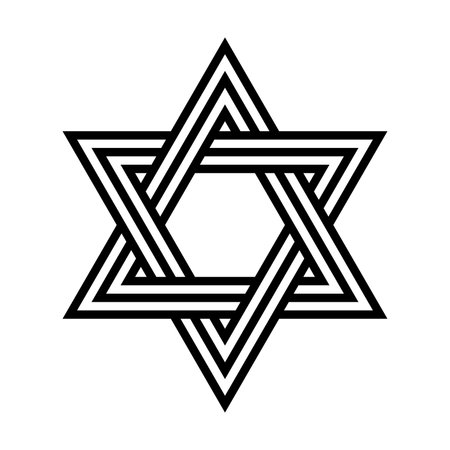 seal of solomon star of david for icon symbol logo design isolated on white background. vector...