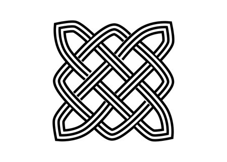 Celtic knot. Abstract vector illustration isolated on white background.のイラスト素材