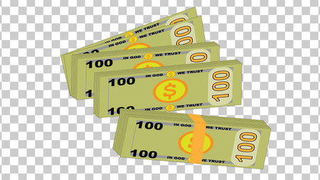 dollar bank note logo icon isolated on transparent background. vector illustration.のイラスト素材