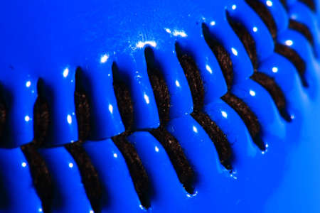 blue stitchesの写真素材