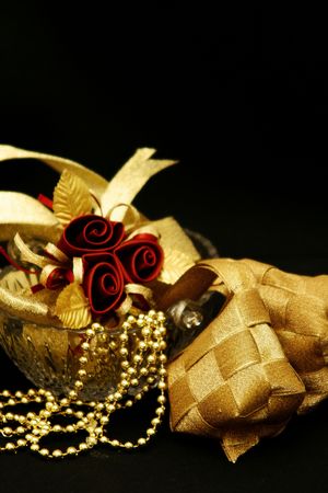 Golden Ketupat for Ramadanの写真素材