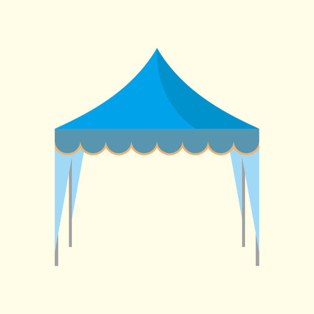Promotional marketing bazaar sales event canopy tent portable vector illustrationのイラスト素材