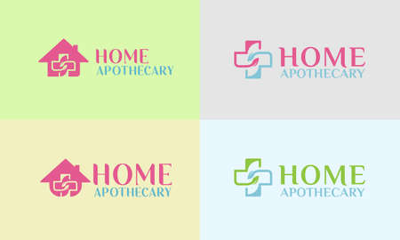 Simple minimalist pharmacy logo icon vector graphic illustration. Suitable for pharmacy logos, hospital logos, health store logos, etc.のイラスト素材