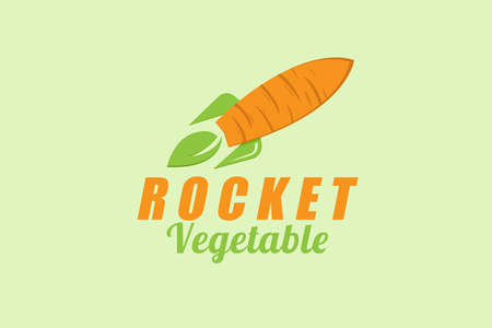 Illustration vector graphic of rocket mixed with carrots. Suitable for fresh drink juice products, vegetable drink logos, vegetable website landing pages, vegetable icons, etc.のイラスト素材