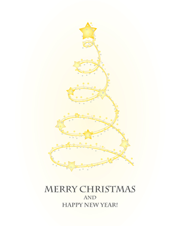 Christmas greeting card. Merry Christmas and happy New Year.のイラスト素材