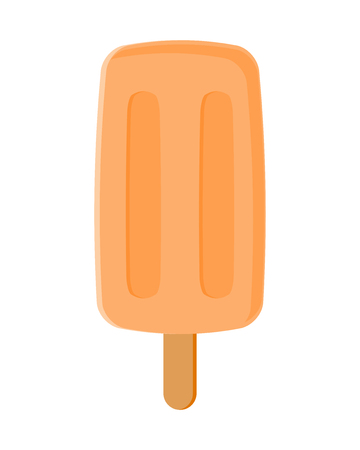 Colorful  ice cream with stick  vector illustration isolated on white background.のイラスト素材