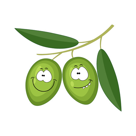 Cute cartoon oleves  character vector illustration isolated on white background.のイラスト素材