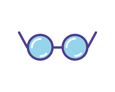 Blue spectacles  icon vector illustration  isolated on white backgroundのイラスト素材