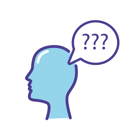 Blue alzheimer concept   icon vector illustration  isolated on white backgroundのイラスト素材