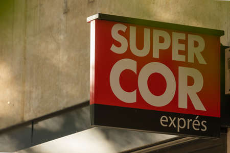Madrid, Spain - May 18, 2020: Supermarket shop chain, Supercor ExprÃ©s, in the Retiro district.