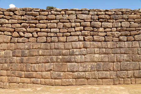 Machu Picchu, Peru - April 6, 2014: Architecture and details of the ancestral constructions and buildings of the Inca civilization, in Machu Picchu, Peru.のeditorial素材