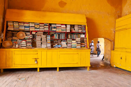 Cartagena de Indias, Colombia - Nov 21, 2010: Book stall in the historic center of the city, on the pedestrian crossing under the Clock Tower Monumentのeditorial素材