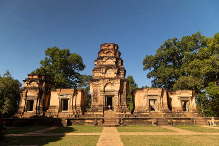 Angkor, Cambodia - Nov 24, 2019: Prasat Kravan, 10th century Hindu temple of classical architecture from the Khmer civilization, inside the Angkor Archaeological Park, near Siem Reapのeditorial素材
