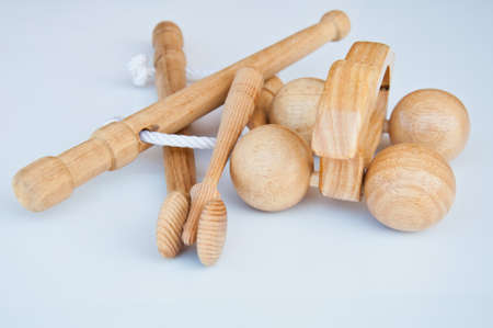 Thai massage tool on white background 