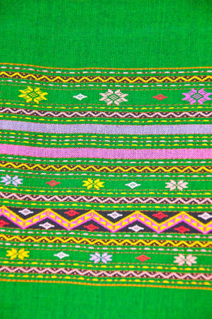 Thai silk fabric texture backgroundの写真素材