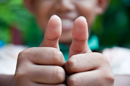 Two thumb upの写真素材