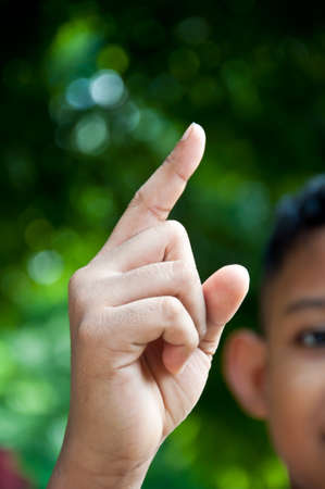 Point the fingerの写真素材