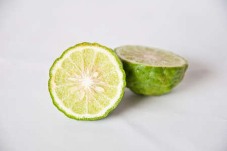  Kiffir Lime on white backgroundの写真素材