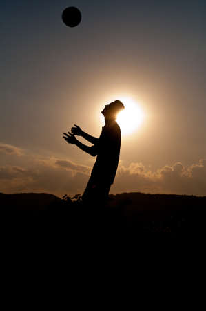 Silhouette of  football player