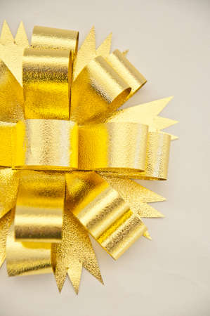 Golden bow for gift