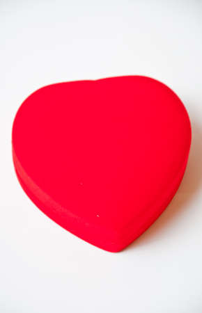 Red heart on white background