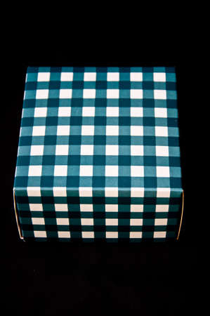 Green and white table paper boxの写真素材