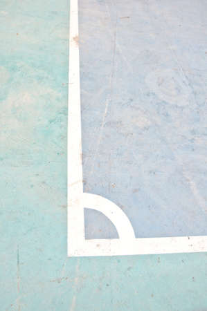 old futsal field and lineの写真素材