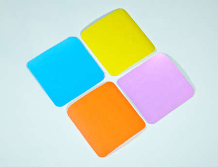 multicolor paper on white backgroundの写真素材