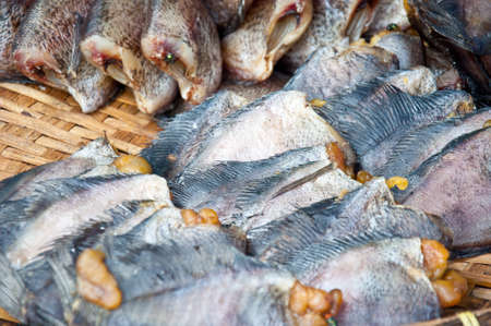 Snakeskin gourami fish for food in market