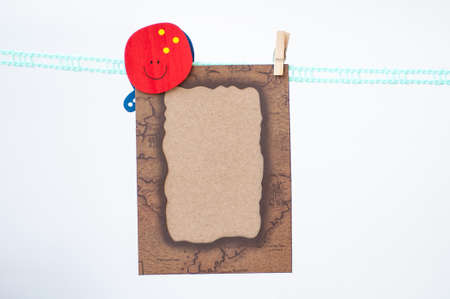 blank brown paper for noteの写真素材