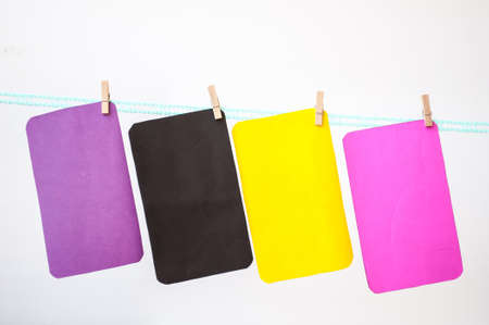 multicolor hang paper for noteの写真素材