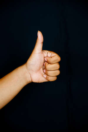 thumb up sign for goodの写真素材
