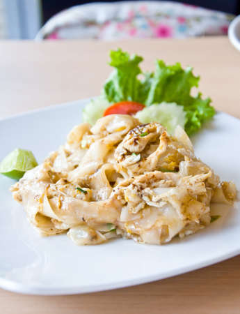 stir fried rice noodle with noodle for mealの写真素材