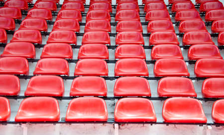 empty chair in soccer stadiumの写真素材