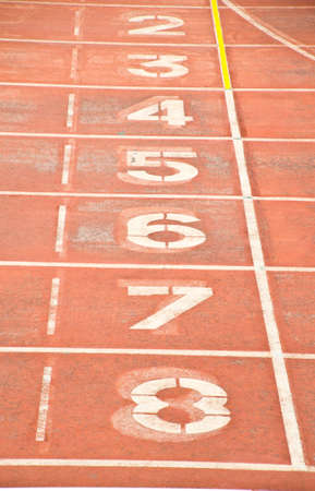 old red track for compettitionの写真素材