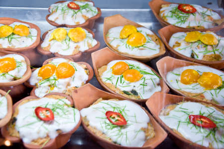delicious Thai food call HORMOK from fish and spicy ingredientの写真素材