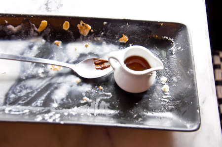 empty dish of ice cream from eatの写真素材