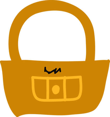 brown bag on white backgroundの写真素材
