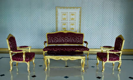 luxury bench set in romのeditorial素材