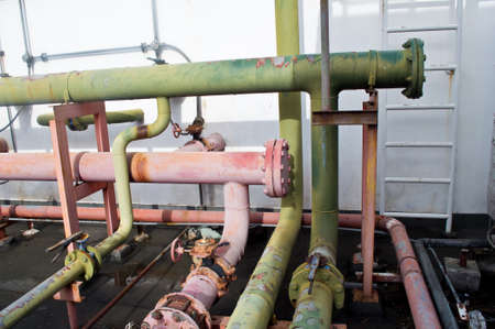 old pipe for water on building